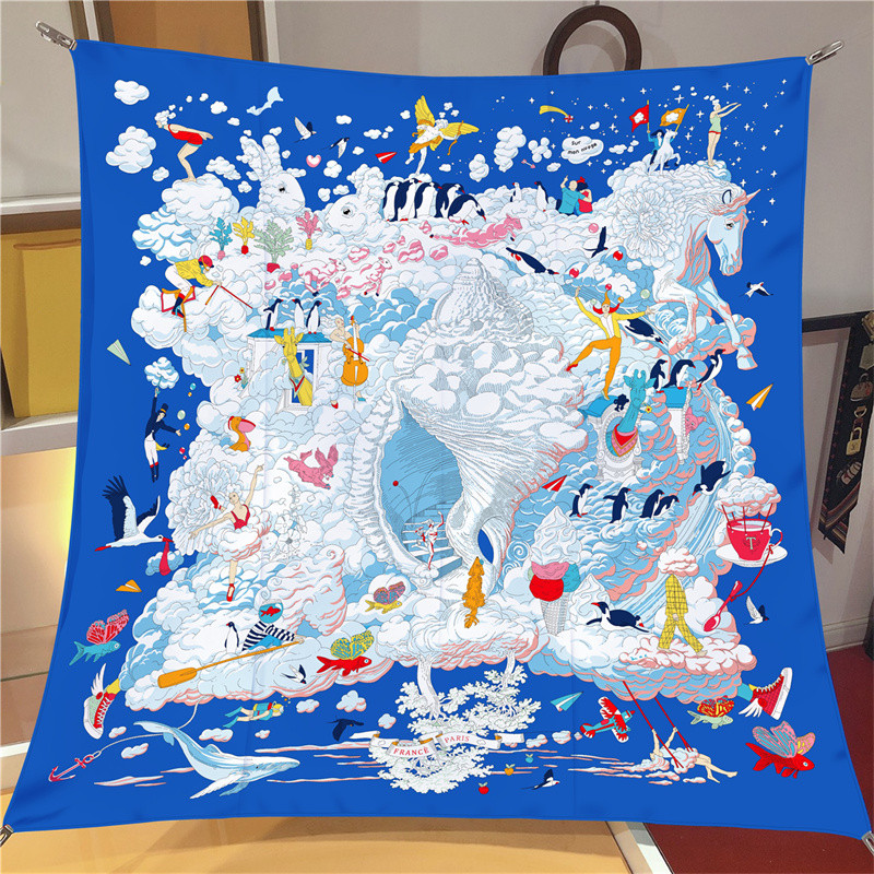 POBING Twill Silk Scarf Women  - Scarf Silk Square recension och pris