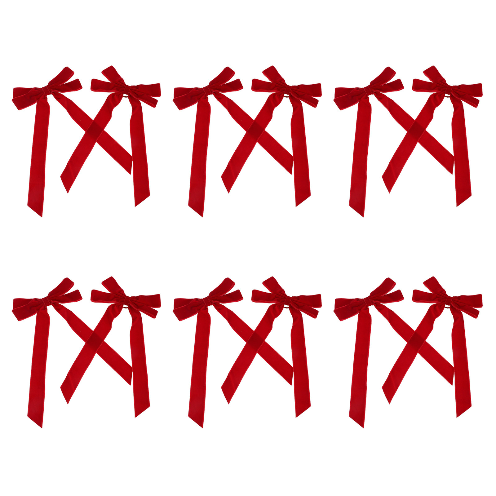 12Pcs Red Ribbon Christmas Bow - Bow Tie Pre Tied recension och pris