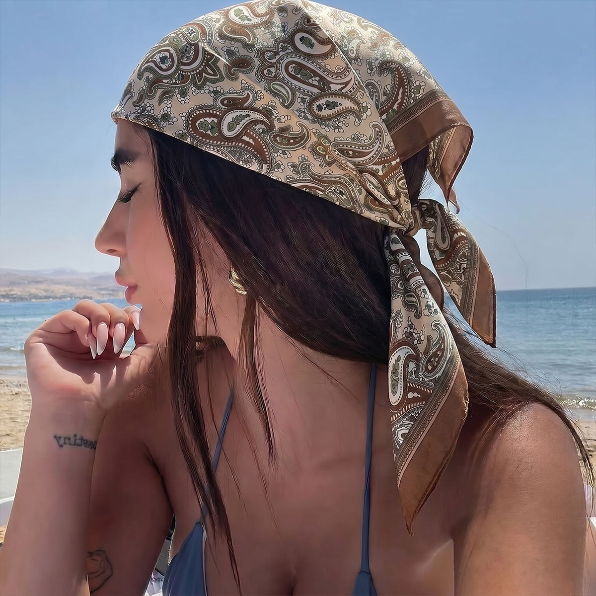 New Design Fashion Square Silk - Scarf Silk Square recension och pris